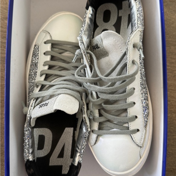 Silver Glitter Sneakers - Picture 2 of 6